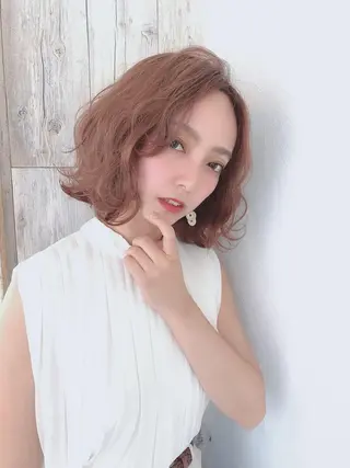 ミディアム カラー パーマ ヘアアレンジ ⭐️ハイクオリティ カラー杉本雄志⭐️のヘアスタイル