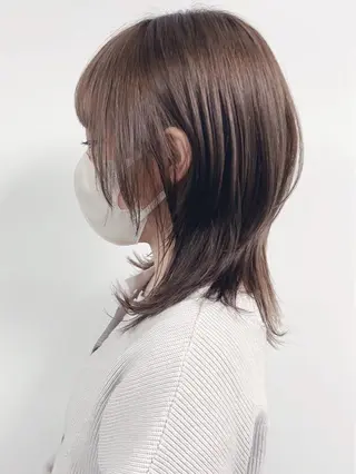 ミディアム morio from london所属・松岡彩華 ボブ /グレージュのヘアスタイル