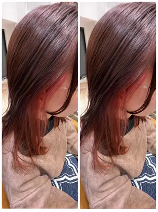 ミディアム カラー 髪質改善/縮毛矯正/ ボブ/店長/槌矢圭悟のヘアスタイル