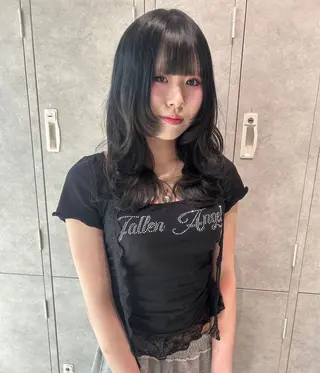 ロング カラー 艶カラー レイヤーカット　ゆめのヘアスタイル