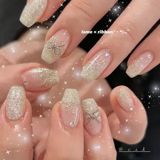 ネイル 🎀チーク/ちゅるん 🫧chisa🎀のネイルデザイン