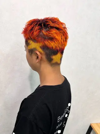 ショート メンズ エクステ/ハイトーン /ミサキのヘアスタイル