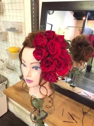 ロング カラー パーマ ヘアアレンジ キッズ brille ~eyelash~のマツエク・マツパデザイン