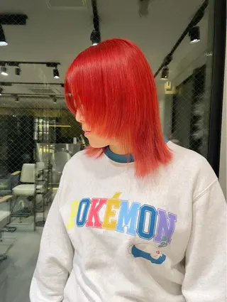 ミディアム GO TODAY SHAiRE SALON 原宿本店所属・REINA/ブリーチ /ハイトーン/原宿のヘアスタイル