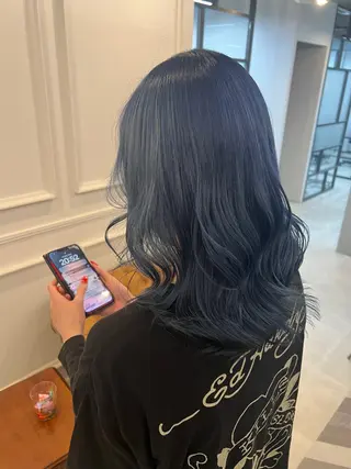 セミロング カラー 艶髪/韓国レイヤー イノウエヒロキのヘアスタイル
