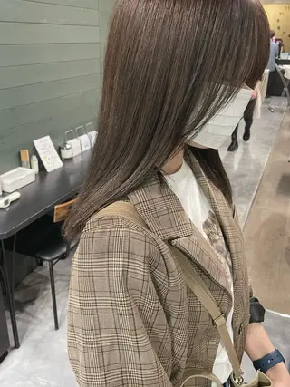 セミロング カラー Hana ♡ marshu梅田のヘアスタイル