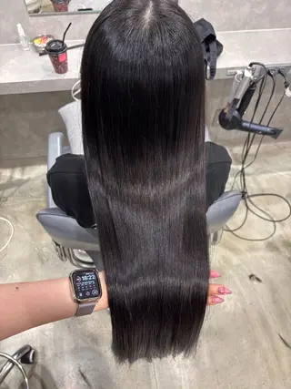 ロング カラー 新宿♥ハッシュカット 暖色カラー♥Unaのヘアスタイル