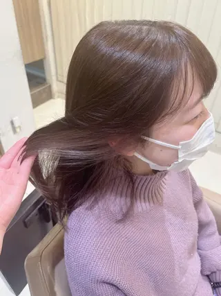 ミディアム カラー ハイトーンカラー☁️ 西條 楓花のヘアスタイル