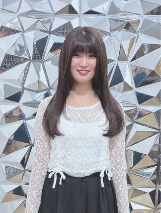 ロング カラー ヘアアレンジ LIP 大阪本店 エクステ 堀谷和孝のヘアスタイル