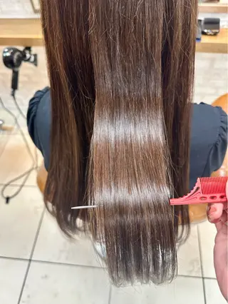 ロング カラー 髪質改善/ブラック ヘア/リンのヘアスタイル