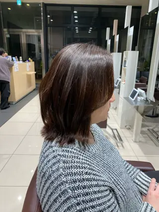 ミディアム ボブ/顔まわりレイヤ ー/新宿/KOKIのヘアスタイル