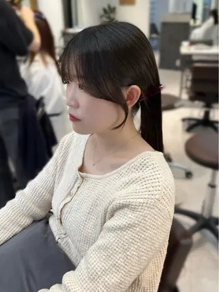 カラー ヘアアレンジ 似合わせ顔まわり カット💛森尾真由美のヘアスタイル