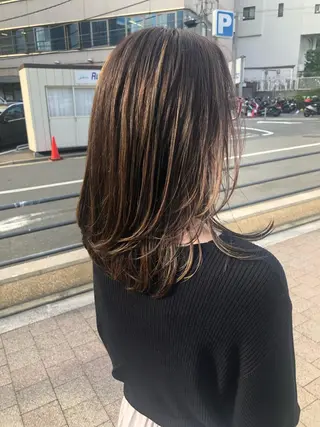 セミロング GO TODAY SHAiRE SALON原宿Stella店所属・GO TODAY シェアサロンのヘアスタイル