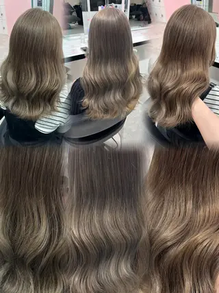 ロング 艶髪ハイトーンカラー 渋谷🎀ririkaのヘアスタイル