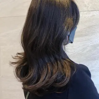 セミロング 韓国ヘア 🇰🇷 RUKA 🩵🤍のヘアスタイル