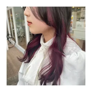 ロング カラー Canon/ インナーカラー/四条のヘアスタイル