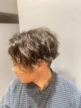 セミロング パーマ メンズ 加藤 愛実のヘアスタイル