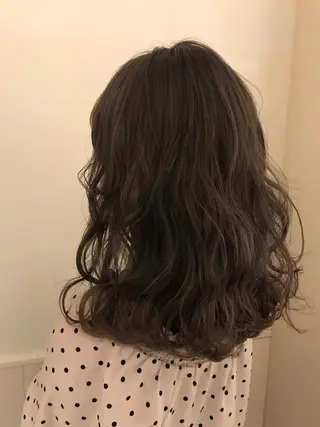 セミロング カラー 清水　ちひろ ✄トップスタイリストのヘアスタイル