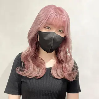 セミロング カラー 💖暖色・ハイトーン 🐈みおり💖のヘアスタイル