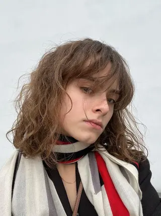 ミディアム パーマ 吉田一輝 外国人パーマのヘアスタイル