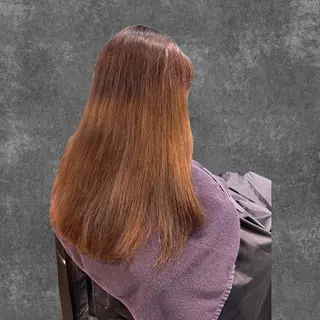 ロング カラー 髪質改善/美髪矯正/ ハッシュカット/韓国のヘアスタイル