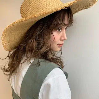 ロング ヘアアレンジ nono/パーマ /顔まわりカット🐈のヘアスタイル