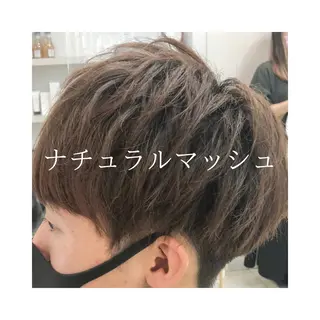 ショート メンズ 髪質改善× ハイライト溝江のヘアスタイル