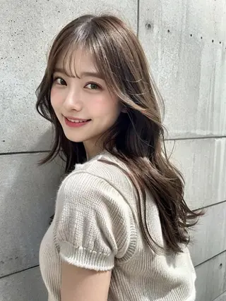 セミロング 髪質改善🇰🇷 レイヤーカット/梅田のヘアスタイル