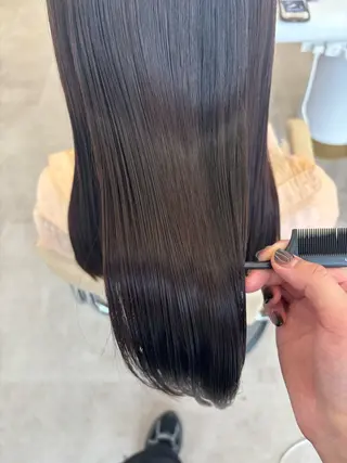 セミロング リン🔔ボブ cut ベージュカラー🤎のヘアスタイル