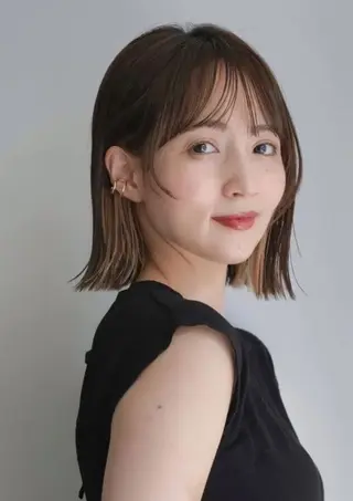 ミディアム 山田 みかのヘアスタイル