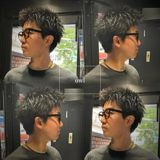 ショート メンズ スパイキーショート 心斎橋【戸兵吏駒】のヘアスタイル