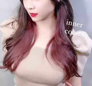 ロング カラー 透明感カラー× 小顔カット♡ヒデさんのヘアスタイル