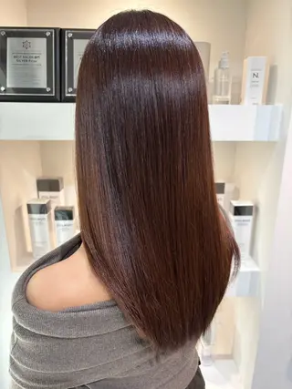 ロング 髪質改善/ハッシュ /色白美肌カラーのヘアスタイル