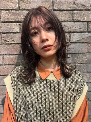 ミディアム A.Ｍ.hair所属・レイヤーカット/ 髪質改善/福本凌のヘアスタイル