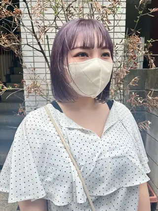 ショート カラー ヘアアレンジ 🌷ボブ/髪質改善 ストレートのヘアスタイル