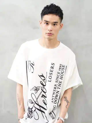 メンズ ショート・ボブ 徳竹淳一のヘアスタイル