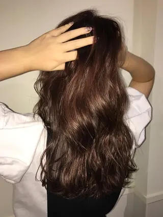 ロング カラー ながやま まいのヘアスタイル