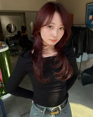 ロング カラー ナチュラル・ハイトー ン🏆HINOKIのヘアスタイル