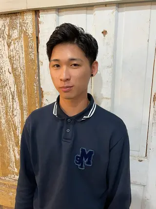 ショート パーマ メンズ 南堀江メンズ ▫️SOSHI▫️のヘアスタイル