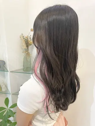 ロング カラー 髪質改善カラー🤍 エクステ✨君島由実子のヘアスタイル