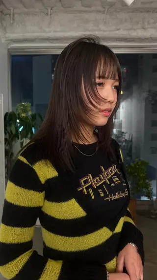 セミロング tenn 栄店所属・mao/栄/tenn /暖色/ハイトーンのヘアスタイル