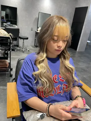 ロング カラー 江田 悠真のヘアスタイル