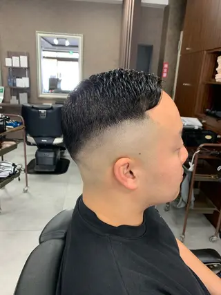 ショート バーバーショップ涼桜新町店所属・田中大 パーマ/メンズカットのヘアスタイル