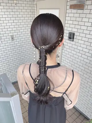 ロング 参列♡デートゆるふわ ヘアメイク🎀みゆうのヘアスタイル