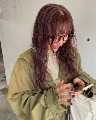 セミロング パーマ ボブカットモデル/パ ーマ/harunaのヘアスタイル