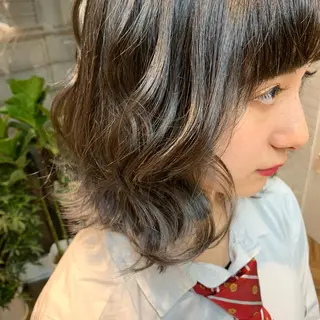 ミディアム カラー マホ/日吉/髪質改善 /レイヤー/ガーリーのヘアスタイル