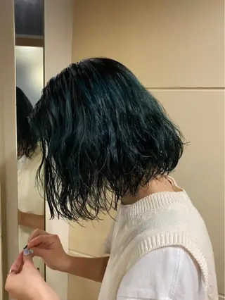 ミディアム 抜け感ハイトーン/ ボブ/Ririnaのヘアスタイル