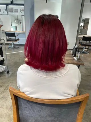 ミディアム カラー ハイトーン/レイヤー /ケアブリーチ石川治のヘアスタイル