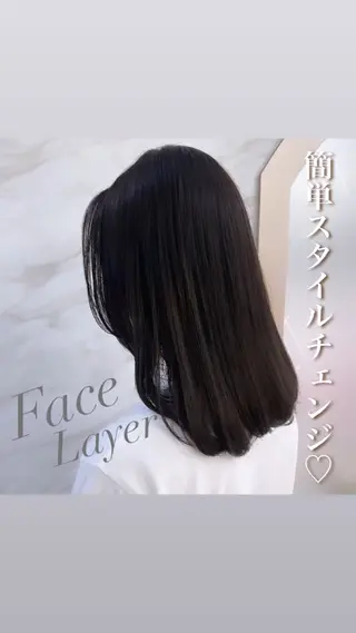 ミディアム カラー ヘアアレンジ 上品♡韓国レイヤー ‎🤍のの‎🤍のヘアスタイル