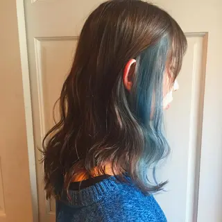 セミロング カラー ブリーチ難民の救世主 サロンINK.渋谷のヘアスタイル